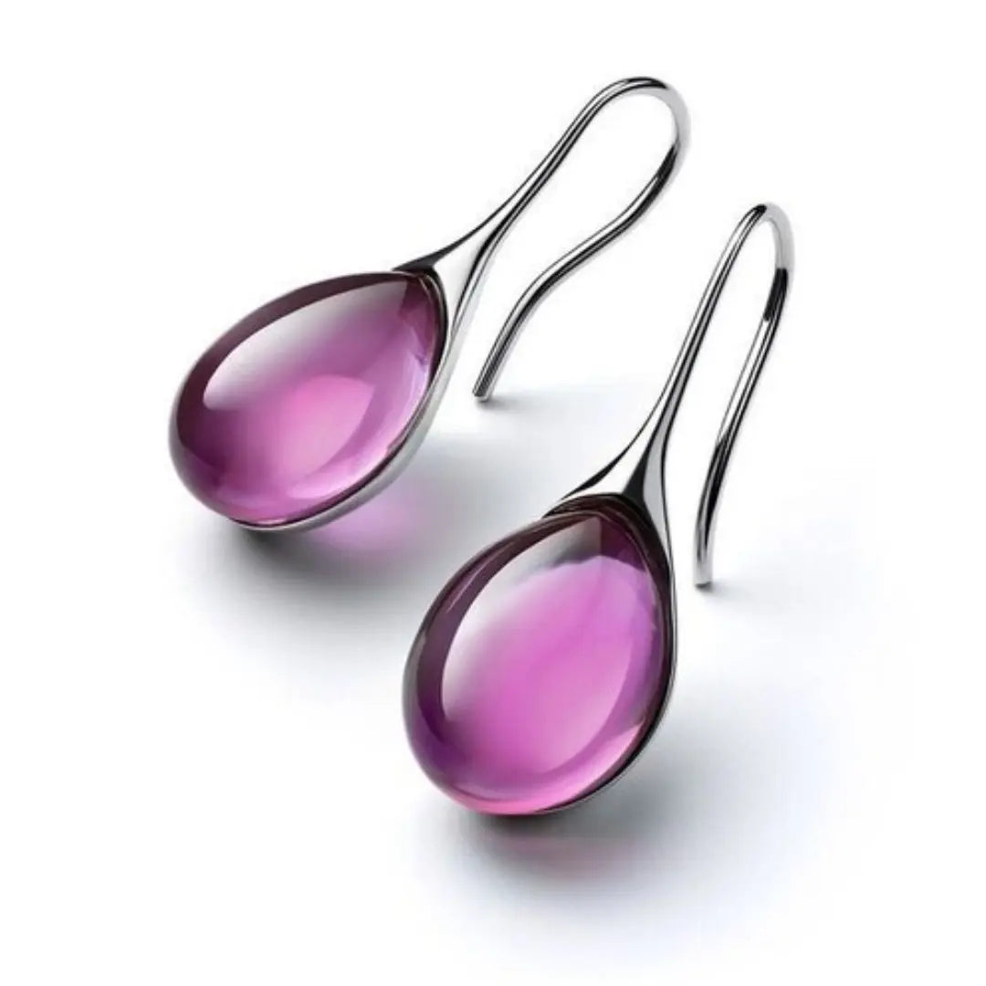 Crystal earrings in gold and silver color