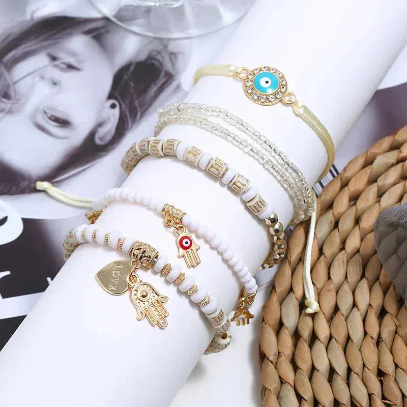 Hamsa bracelet set
