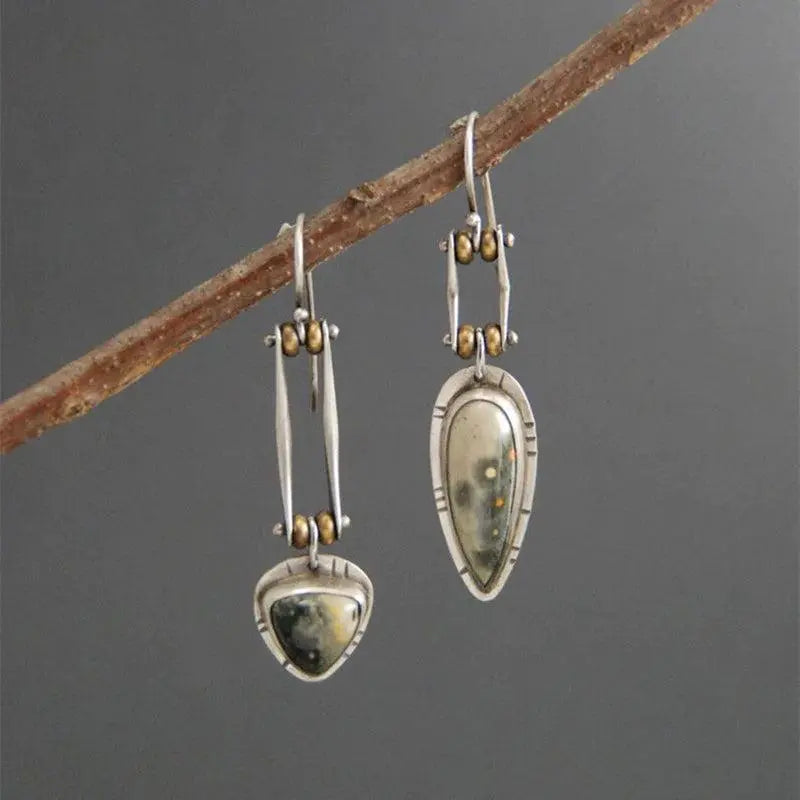 Long mechanical earrings in punk style