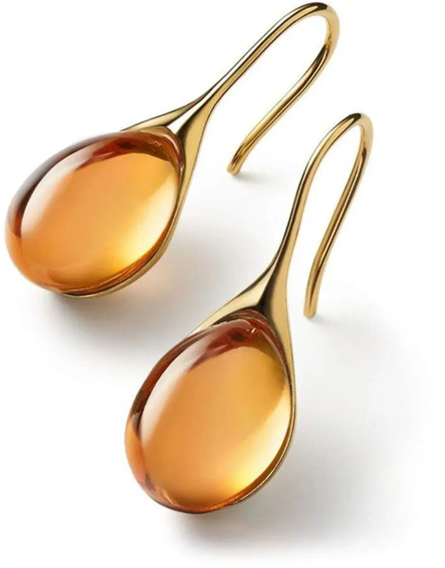 Crystal earrings in gold and silver color
