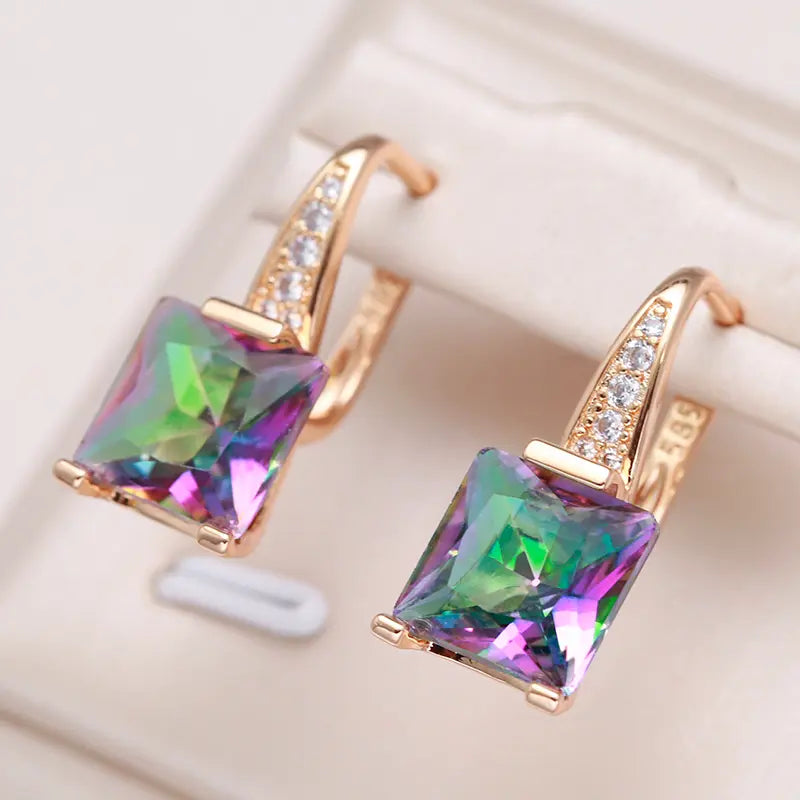 Elegant multicolored Kristall-Ohrringe