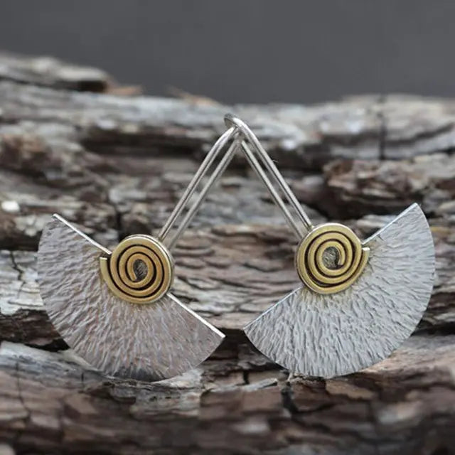 Silver imperial boho earrings