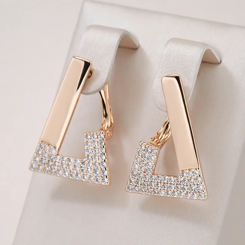 Irregular gold earrings