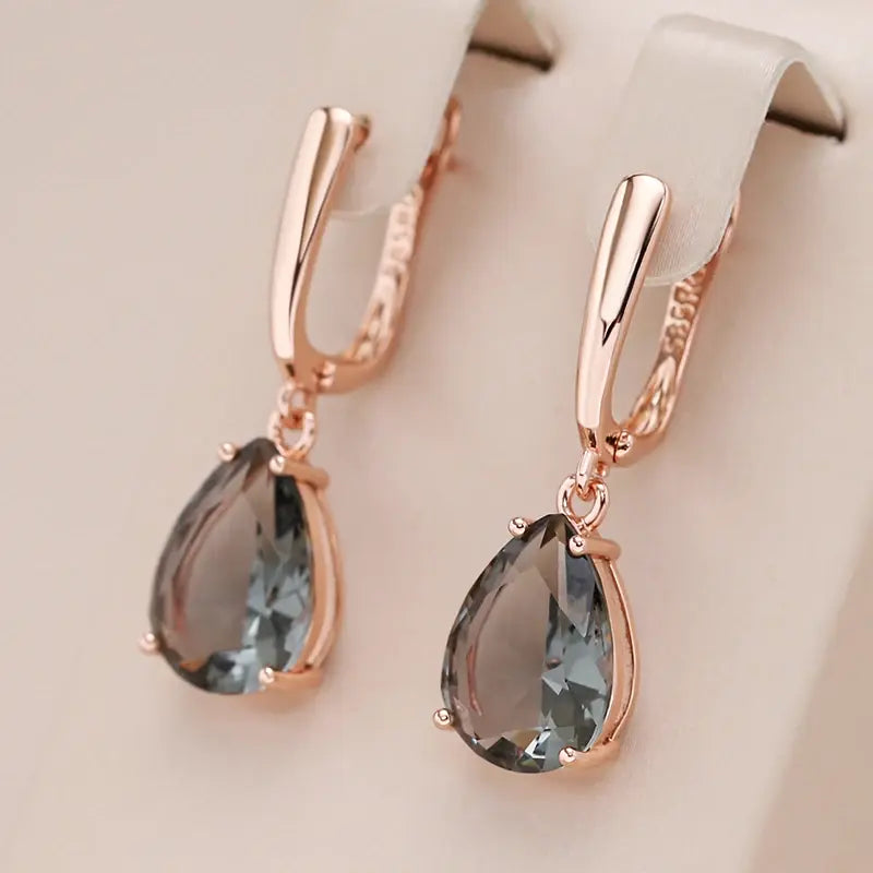 Gold earrings in vintage style