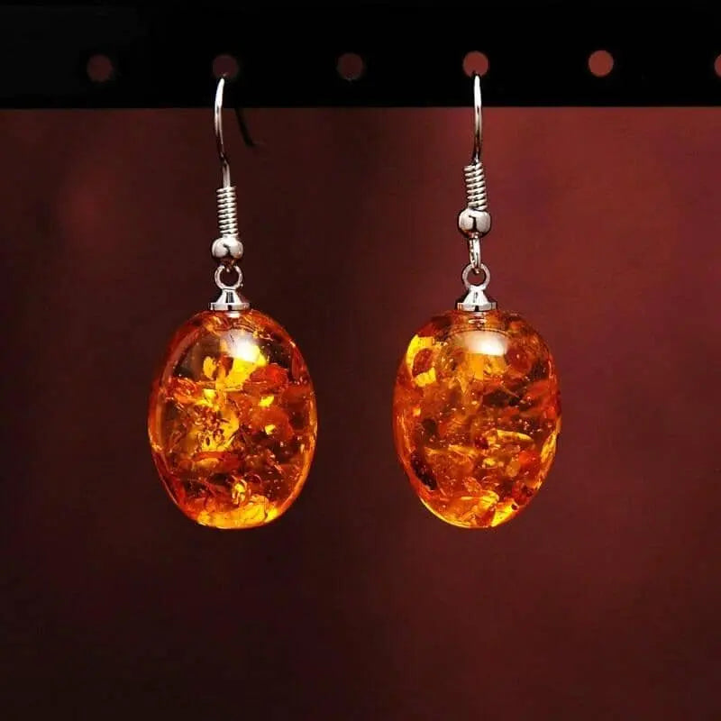 Vintage style earrings with fiery crystals