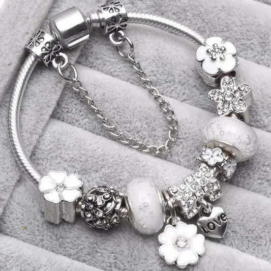 Grey silver vintage style bracelets