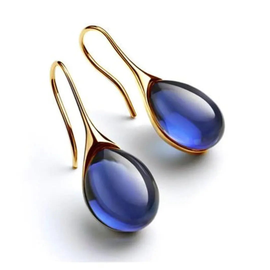 Crystal earrings in gold and silver color