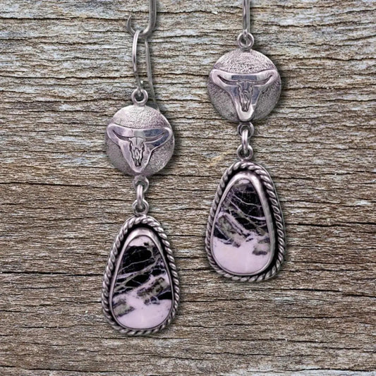 Pink vintage style earrings