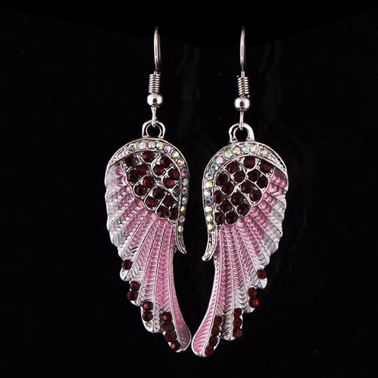 Crystal angel earrings