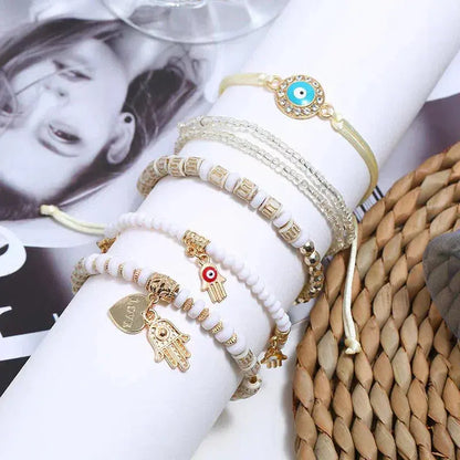 Hamsa bracelet set
