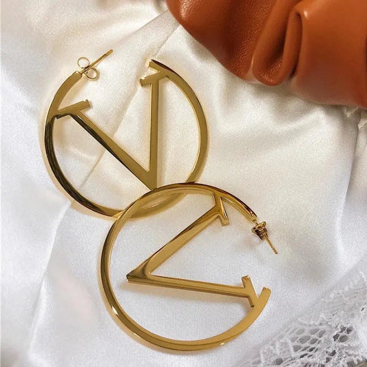 Gold Punk V Earrings