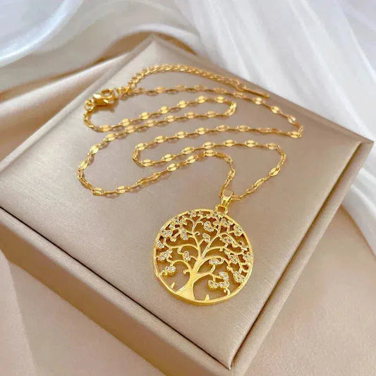 Roots of Life Halskette in gold color