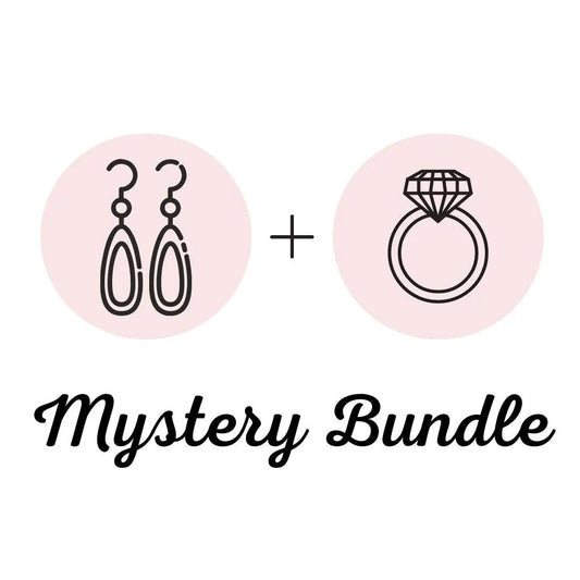 Mystery earrings and ring (adjustable) - Set
