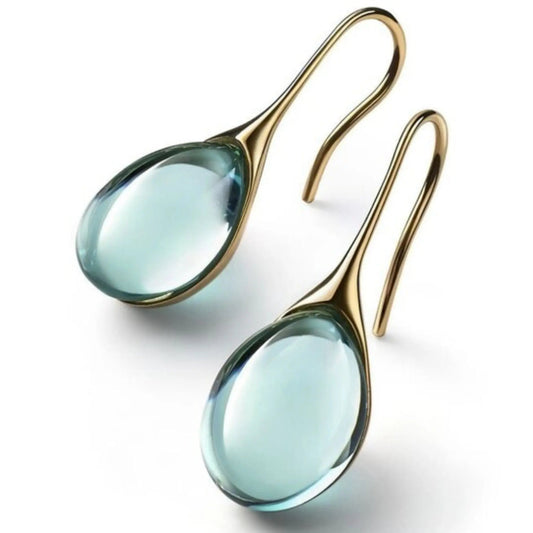 Crystal earrings in gold and silver color
