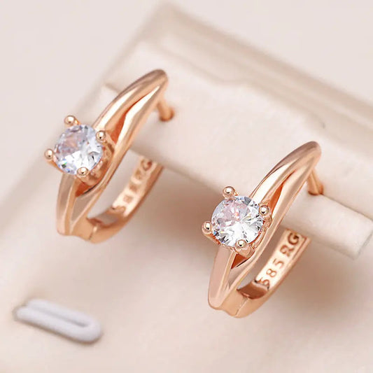 Gold crystal earrings