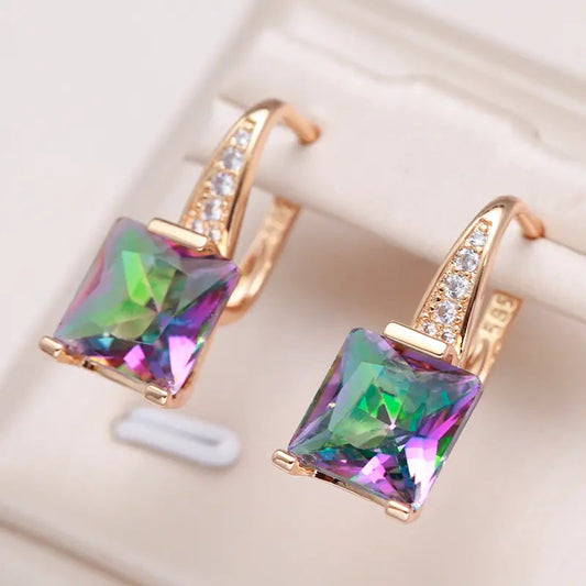 Elegant multicolored Kristall-Ohrringe