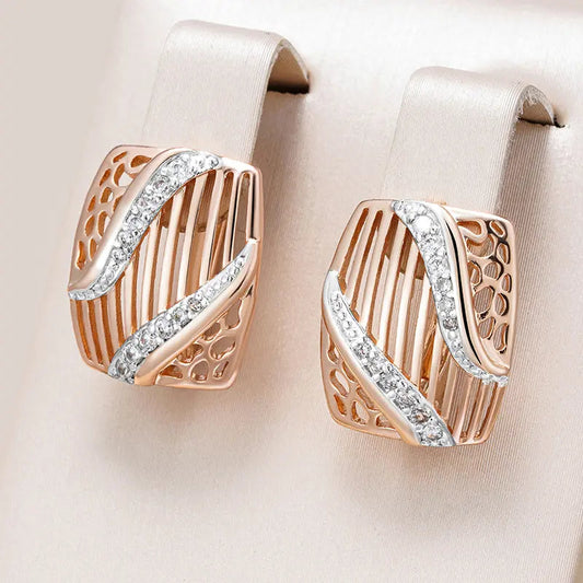 Gold spiral earrings