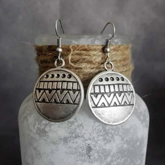 Silver plated vintage style earrings