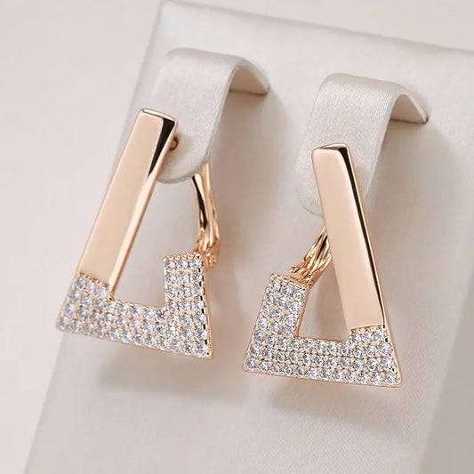 Irregular gold earrings