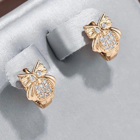Elegancka helle Eulen-Ohrringe