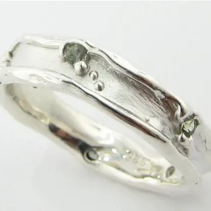 Silver ring in vintage style