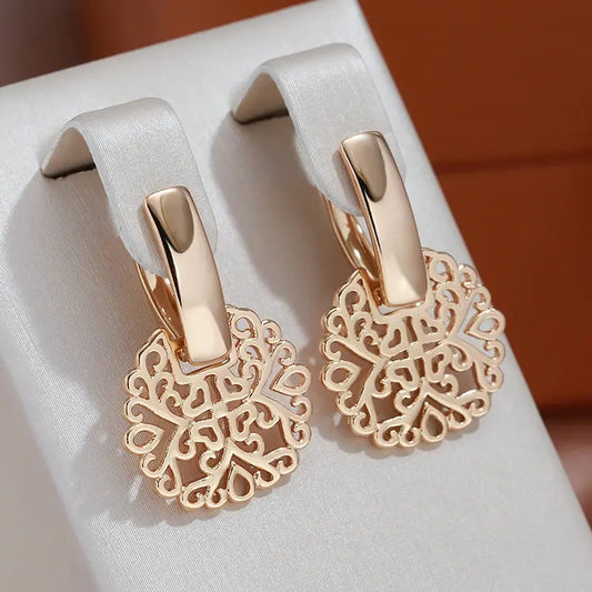 Gold mandala earrings